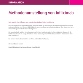 Methodenumstellung von Infliximab